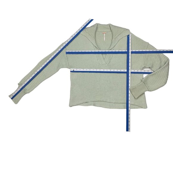 Free People Marlie Pullover Sweater S Green 50 Shades Of Sage - Picture 5 of 12
